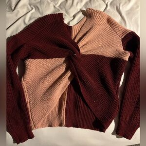 Women’s Large Pink and Maroon Sweater